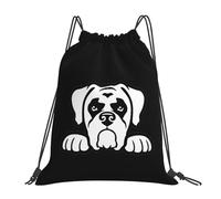 Unisex Mochila de Cuerda Perro Boxer Mirando a escondidas, Moderno Bolsas de Cuerdas, con cordón Gym Bag, para Mujer Acampada 36X42cm