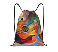 Unisex Mochilas Cordón Música Abstracta y Ritmo, Manera Bolsas de Cuerdas, Práctico Gym Sack, para Nadar Yoga 36X42cm