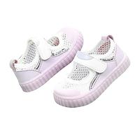 Unisex Niños Niños Zapatillas Niñas Mary Jane Mocasines para Niñas Bebé Niño Edad Suela de Goma Transpirable Niños Zapatillas de Lona Zapatos de Lona Mary Jane Zapatos Escolares para Niñas, morado, 16