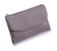 Unisex Pebble Leather Wallet, Genuine Leather Wallets For Women and Men, with Credit Card Holder, Coin Holder & Cash Slots (Taro Purple)