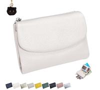 Unisex Pebble Leather Wallet, Short Genuine Leather Purse for Coins and Cards, Genuine Wallet for Women, Coin Holder & Cash Slots (Style-B)
