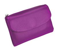 Unisex Pebble Leather Wallet, Short Genuine Leather Purse for Coins and Cards, Small Wallets for Women, 5.3In Short Genuine Coin Card Holder, Wallets for Men and Women (S)