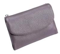 Unisex Pebble Leather Wallet, Short Genuine Leather Purse for Coins and Cards, Small Wallets for Women, 5.3In Short Genuine Coin Card Holder, Wallets for Men and Women (K)