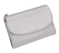 Unisex Pebble Leather Wallet, Short Genuine Leather Purse for Coins and Cards, Small Wallets for Women, 5.3In Short Genuine Coin Card Holder, Wallets for Men and Women (L)