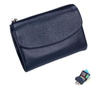 Unisex Pebble Leather Wallet, Small Full Grain Coin Purse, Small Leather Wallets, with Credit Card Holder, Cash Slot, Unisex Clutch Bags (A)