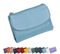 Unisex Pebble Leather Wallet, Small Short Genuine Leather Coin Purse For Coins Credit Cards Holder for Men Women (#3)