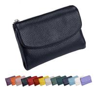 Unisex Pebble Leather Wallet, Small Short Genuine Leather Coin Purse For Coins Credit Cards Holder for Men Women (#6)