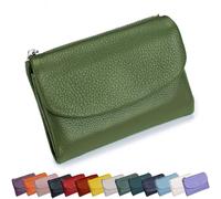 Unisex Pebble Leather Wallet, Small Short Genuine Leather Coin Purse For Coins Credit Cards Holder for Men Women (#11)