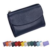 Unisex Pebble Leather Wallet, Small Short Genuine Leather Coin Purse For Coins Credit Cards Holder for Men Women (#8)