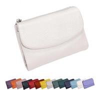 Unisex Pebble Leather Wallet, Small Short Genuine Leather Coin Purse For Coins Credit Cards Holder for Men Women (#12)