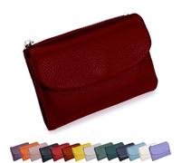Unisex Pebble Leather Wallet, Small Short Genuine Leather Coin Purse For Coins Credit Cards Holder for Men Women (#10)