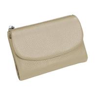 Unisex Pebble Leather Wallet, Small Wallets for Women, Genuine Leather Coin and Card Wallet, Unisex Clutch Bags (Khaki)