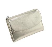 Unisex Pebble Leather Wallet, Small Wallets for Women, Genuine Leather Coin and Card Wallet, Unisex Clutch Bags (Gold)