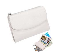 Unisex Pebble Leather Wallet, Soft Pebble Leather Wallets For Women, Purse with Zippered Pockets, Slim Purse Card Case For Girlfriend Family Wife Mother Mom Girls Friends Sister