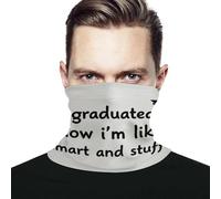 Unisex Polainas De Cuello Graduado Ahora Soy Inteligente Cosas Divertidas Graduación Bufanda Facial Protección Solar Sombreros Multifuncional Calentador De Cuello para Motocicleta Verano Yoga