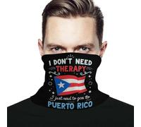 Unisex Polainas De Cuello No Necesito Terapia, Solo Necesito IR A Puerto Rico Calentador De Cuello Protección Solar Bandana Secado Rápido Pasamontañas para Motocicleta Verano Senderismo