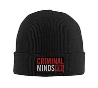 Unisex Quantum Criminal Minds Unidad de Análisis de Comportamiento Gorro de Punto de Invierno de Punto Trasero Negro, Negro, Talla