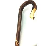 Unisex Shepherd Style Crook Cane Natural Chestnut -Affordable Gift! Item #DHAR-9105600 by HARVY