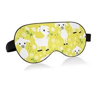 Unisex Sleep Eye Mask Baby Goats Flower Night Sleeping Mask Cómodo Eye Sleep Shade Cover