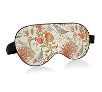 Unisex Sleep Eye Mask Birds Shore Patrón floral Night Sleeping Mask Cómodo Eye Sleep Shade Cover