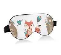 Unisex Sleep Eye Mask Cartoon Fox be Brave Night Sleeping Mask Cómodo Eye Sleep Shade Cover