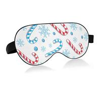 Unisex Sleep Eye Mask Christmas Hipster Candy Cane Night Sleeping Mask Cómodo Eye Sleep Shade Cover