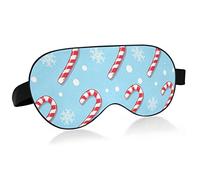 Unisex Sleep Eye Mask Christmas Sky Candy Cane Night Sleeping Mask Cómoda cubierta de sombra para dormir