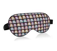 Unisex Sleep Eye Mask Cute Sugar Skull Halloween Night Sleeping Mask Cómodo Eye Sleep Shade Cover