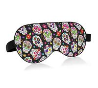 Unisex Sleep Eye Mask Sugar Skulls Day of Dead Night Sleeping Mask Cómoda cubierta de sombra para dormir