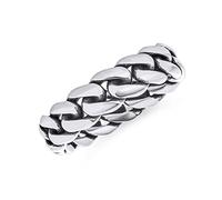 Unisex Sólido Trenzado Celta Eternidad Anillos De Nudo Cable Curb Cubano Cadena De Eslabones Anillos De Boda Para Mujeres Niñas Hombres Niños .925 Sterling Silver 5Mm