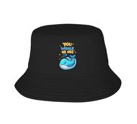 Unisex Sombrero De Pescador Tu Ballena Estará Bien Negra 1 Sombrero De Sol Grande Bucket Hat Transpirable Gorro Playa para Aire Libre Excursionismo Ciclismo