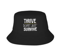 Unisex Sombrero De Sol Prosperar, No Solo Sobrevivir, Bucket Hat Moda Gorro Playa Grande Sombreros De Cubo para Viaje Excursionismo Aire Libre