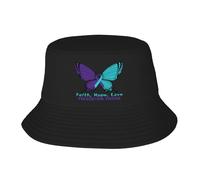 Unisex Sombrero del Pescador Prevención Concienciación sobre El Suicidio Esperanza Sombrero De Cubo Plegable Gorro De Pescador Funky Sombreros De Sol para Senderismo Playa Al Aire Libre