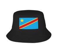 Unisex Sombrero Taza República Democrática del Congobandera Nacional Gorro Sol con Protección UV Plegable Gorro Estivo para Actividades Outdoor