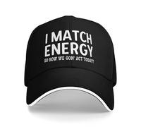 Unisex Sombrero Yo Tengo La Misma Energía, Así Que ¿Cómo Vamos A Actuar Hoy? Gorras Hip Hop Ajustable Gorra Trucker Transpirable Gorra De Béisbol para Golf Tenis Senderismo