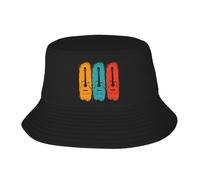 Unisex Sombreros De Cubo Arte De Guitarra Vintage Bucket Hat Moda Gorro Pescador Plegable Gorro Playa para Camping Aire Libre Verano
