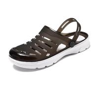 Unisex Summer Clog Sandals For Outdoor Beach Garden Relaxation Breathable Semi Enclosed Casual Slipper (Grey, 43) #164