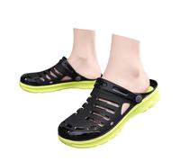 Unisex Summer Clog Sandals For Outdoor Beach Garden Relaxation Breathable Semi Enclosed Casual Slipper (Black, 41) #166