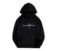 Unisex Sword Art Online Sudadera con Capucha de Manga Larga Casual Sao Sudaderas cálida Kirigaya Kazuto