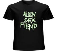 Unisex T-Shirt Alien Sex Fiend Fit Casual Graphic Short Sleeve Tops Black L