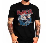 Unisex T-Shirt Spinach Sion Special Tshirt Men Popeye The Sailor Hot Blood Animation Short Sleeve