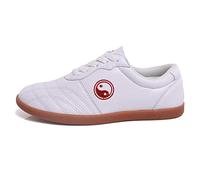 Unisex Tai Chi Zapatos de Deportes Marciales Wudang Kung Fu Zapatos Shaolin Qi Gong Trainer Wing Chun Zapatos Deportivos Para Mujer Y Hombre, Blanco, 40 EU