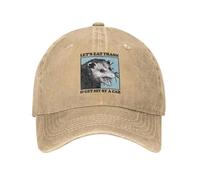 Unisex Vamos a Comer Basura Que te golpee un Coche Gorra de béisbol Hip Hop Mujeres Hombres Ajustables Amantes de Las zarigüeyas Regalos de papá Sombrero de Primavera