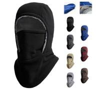 Unisex Windproof & Warm Balaclava,Winter Ski Warm Mask Ear Protection One Piece Hat,3 in 1 Thickened Neck Cover Helmet Hood (FR/ES, Letras, Talla única, Black)