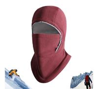 Unisex Windproof & Warm Balaclavas,Winter Warmth 3-in-1 Hat Face Mask,One-Piece Hood Face Covers Neck Warmer Ear Protection (Red)