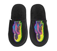 Unisex Zapatillas Esponjosas Mujer rubia con una fabulosa pitón rosa Zapatillas Casa Ligero Pantuflas Esponjosas para Adulto Hogar Hombre L