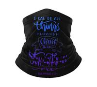 Unisexo Calentador De Cuello Todo Lo Puedo En Cristo Que Me Fortalece. Bandana Protección Solar Cuello Bufanda para Caza Motocicleta Pesca