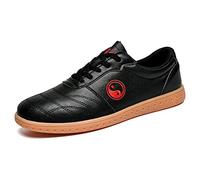 Unisexo Tai Chi Wu Shu Kung Fu Zapatos Respirable Antideslizante Deporte Gimnasio Zapatilla de Deporte para Diario Formación Ejercicio mañanero (Negro, Numeric_39)