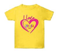Unisexo Zumba Ropa de Entrenamiento de Impresión de Amor de Moda Casual Cuello Redondo Camiseta Zumba Danza Suelta Fitness Top de Manga Corta I Love Zumba Camiseta Estampada