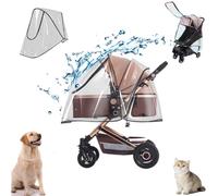 Unisize - Funda impermeable para cochecito de mascotas, plegable, transparente, para nieve, viento y lluvia, adecuada para varios modelos de cochecito